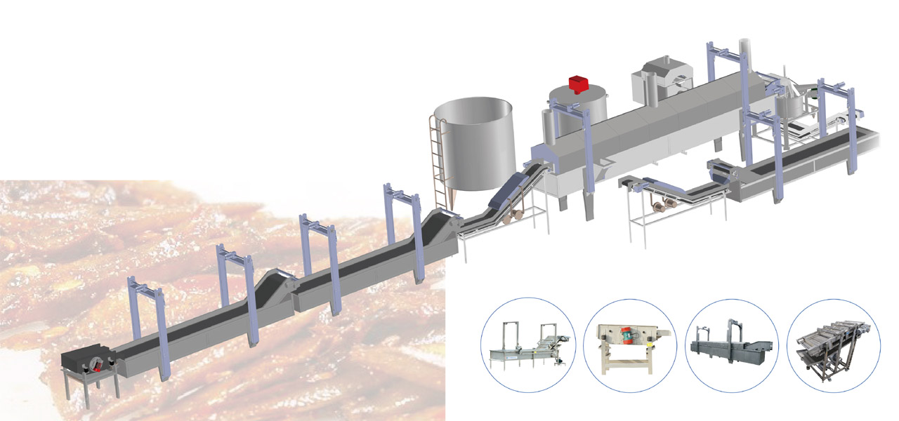 水產類油炸生產線